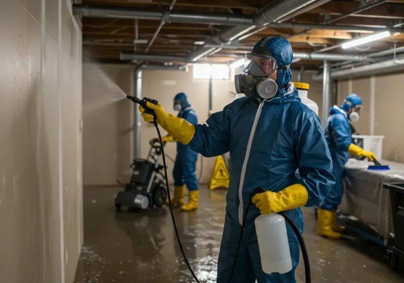 Basement Sanitization and Antimicrobial Treatment process in Cedar County, IA